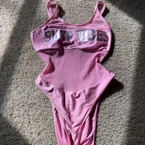 Pink Mesh Swimsuit